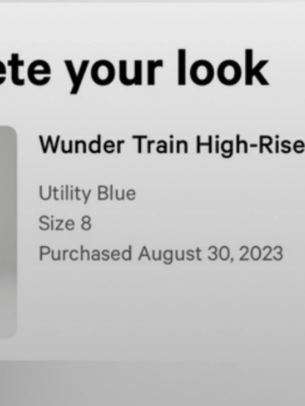 Lululemon Wunder Train High-Rise Crop 23 in Utility Blue Size 8